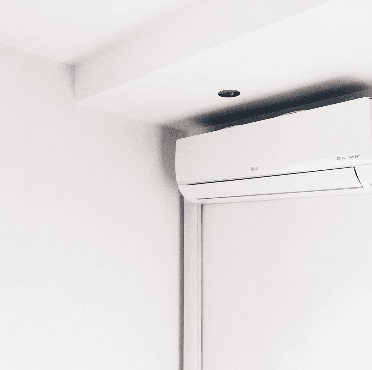LG wandmodel airco binnenunit geïnstalleerd